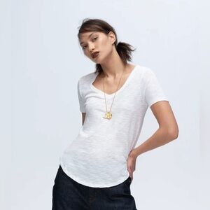 ATM Anthony Thomas Melillo White Short Sleeve Tee